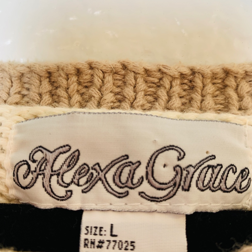 Vintage Alexa Grace Embroidered Sweater Cardigan Womens Large Cottagecore Floral - Picture 3 of 16